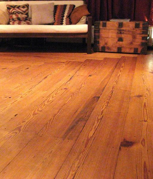 Reclaimed pitch pine solid wood floor